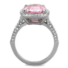 Load image into Gallery viewer, TK2027 - High polished (no plating) Stainless Steel Ring with AAA Grade CZ  in Rose