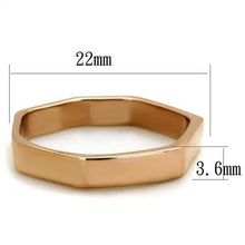 Load image into Gallery viewer, TK2030 - IP Rose Gold(Ion Plating) Stainless Steel Ring with Top Grade Crystal  in Clear