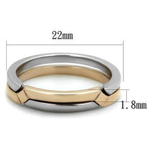 Load image into Gallery viewer, TK2031 - Two-Tone IP Rose Gold Stainless Steel Ring with No Stone