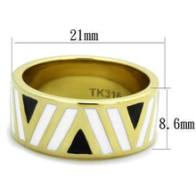 Load image into Gallery viewer, TK2037 - IP Gold(Ion Plating) Stainless Steel Ring with Epoxy  in Multi Color