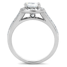 Load image into Gallery viewer, TK2043 - High polished (no plating) Stainless Steel Ring with AAA Grade CZ  in Clear