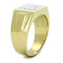 Load image into Gallery viewer, TK2048 - IP Gold(Ion Plating) Stainless Steel Ring with AAA Grade CZ  in Clear