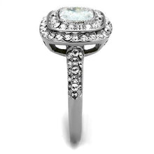 Load image into Gallery viewer, TK2114 - High polished (no plating) Stainless Steel Ring with AAA Grade CZ  in Clear