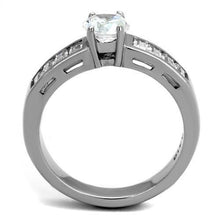 Load image into Gallery viewer, TK2117 - High polished (no plating) Stainless Steel Ring with AAA Grade CZ  in Clear