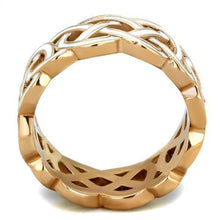 Load image into Gallery viewer, TK2159 - IP Rose Gold(Ion Plating) Stainless Steel Ring with Epoxy  in White