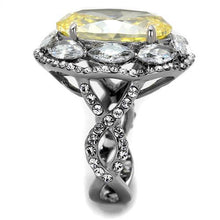 Load image into Gallery viewer, TK2162 - High polished (no plating) Stainless Steel Ring with AAA Grade CZ  in Citrine Yellow