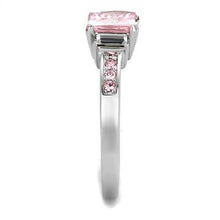 Load image into Gallery viewer, TK2169 - High polished (no plating) Stainless Steel Ring with AAA Grade CZ  in Rose