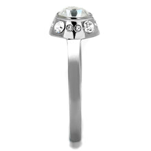 Load image into Gallery viewer, TK2183 - High polished (no plating) Stainless Steel Ring with Top Grade Crystal  in Clear