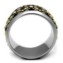 Load image into Gallery viewer, TK2237 - Two-Tone IP Gold (Ion Plating) Stainless Steel Ring with Epoxy  in Jet