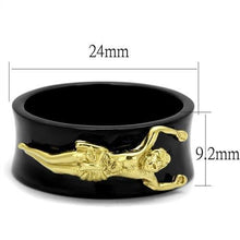 Load image into Gallery viewer, TK2240 - IP Gold+ IP Black (Ion Plating) Stainless Steel Ring with No Stone