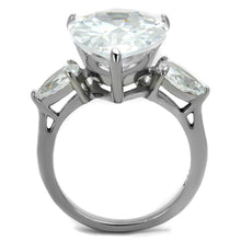 Load image into Gallery viewer, TK2256 - High polished (no plating) Stainless Steel Ring with AAA Grade CZ  in Clear