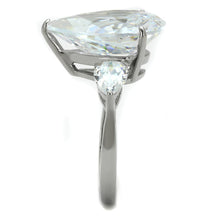 Load image into Gallery viewer, TK2256 - High polished (no plating) Stainless Steel Ring with AAA Grade CZ  in Clear