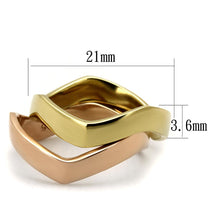 Load image into Gallery viewer, TK2265 - IP Gold &amp; IP Rose Gold (Ion Plating) Stainless Steel Ring with No Stone