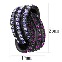 Load image into Gallery viewer, TK2269 - IP Black(Ion Plating) Stainless Steel Earrings with Top Grade Crystal  in Multi Color