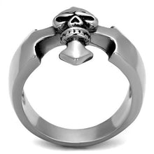 Load image into Gallery viewer, TK2318 - High polished (no plating) Stainless Steel Ring with Epoxy  in Jet