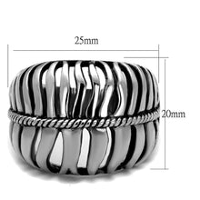 Load image into Gallery viewer, TK2341 - High polished (no plating) Stainless Steel Ring with Epoxy  in Jet