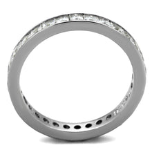 Load image into Gallery viewer, TK2344 - High polished (no plating) Stainless Steel Ring with AAA Grade CZ  in Clear