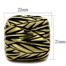 Load image into Gallery viewer, TK2370 - Two-Tone IP Gold (Ion Plating) Stainless Steel Ring with Epoxy  in Jet