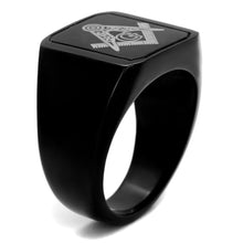 Load image into Gallery viewer, TK2371 - IP Black(Ion Plating) Stainless Steel Ring with No Stone