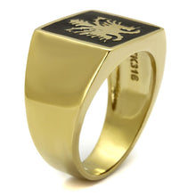 Load image into Gallery viewer, TK2373 - IP Gold(Ion Plating) Stainless Steel Ring with Epoxy  in Jet