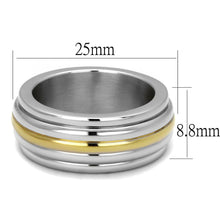 Load image into Gallery viewer, TK2390 - Two-Tone IP Gold (Ion Plating) Stainless Steel Ring with No Stone