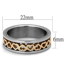 Load image into Gallery viewer, TK2398 - Two-Tone IP Rose Gold Stainless Steel Ring with No Stone