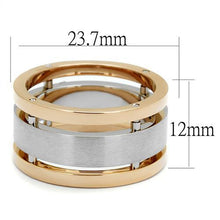 Load image into Gallery viewer, TK2402 - Two-Tone IP Rose Gold Stainless Steel Ring with No Stone