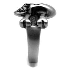 Load image into Gallery viewer, TK2416 - Antique Silver Stainless Steel Ring with Epoxy  in Jet