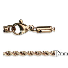 Load image into Gallery viewer, TK2426R - IP Rose Gold(Ion Plating) Stainless Steel Chain with No Stone