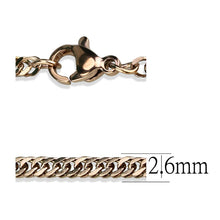 Load image into Gallery viewer, TK2429R - IP Rose Gold(Ion Plating) Stainless Steel Chain with No Stone