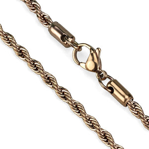 TK2434R - IP Rose Gold(Ion Plating) Stainless Steel Chain with No Stone