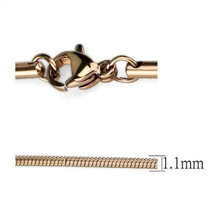 TK2435R - IP Rose Gold(Ion Plating) Stainless Steel Chain with No Stone