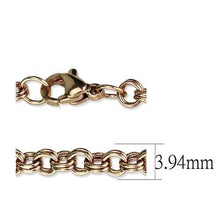 Load image into Gallery viewer, TK2438R - IP Rose Gold(Ion Plating) Stainless Steel Chain with No Stone