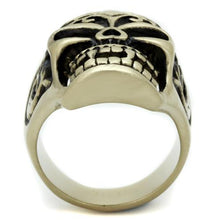 Load image into Gallery viewer, TK2454 - IP Antique Copper Stainless Steel Ring with Epoxy  in Jet