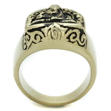 Load image into Gallery viewer, TK2457 - IP Antique Copper Stainless Steel Ring with Epoxy  in Jet