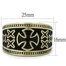 Load image into Gallery viewer, TK2469 - IP Antique Copper Stainless Steel Ring with Epoxy  in Jet