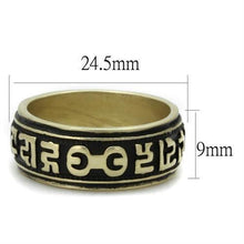 Load image into Gallery viewer, TK2471 - IP Antique Copper Stainless Steel Ring with Epoxy  in Jet