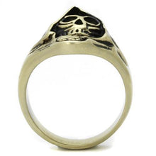 Load image into Gallery viewer, TK2474 - IP Antique Copper Stainless Steel Ring with Epoxy  in Jet