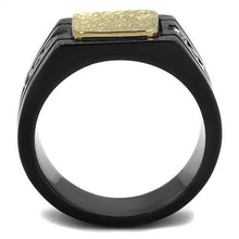 Load image into Gallery viewer, TK2519 - Two-Tone IP Gold (Ion Plating) Stainless Steel Ring with AAA Grade CZ  in Clear