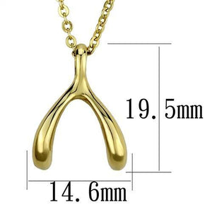 TK2528 - IP Gold(Ion Plating) Stainless Steel Chain Pendant with No Stone