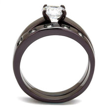 Load image into Gallery viewer, TK2547 - IP Dark Brown (IP coffee) Stainless Steel Ring with AAA Grade CZ  in Clear