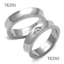 Load image into Gallery viewer, TK2561 - High polished (no plating) Stainless Steel Ring with No Stone