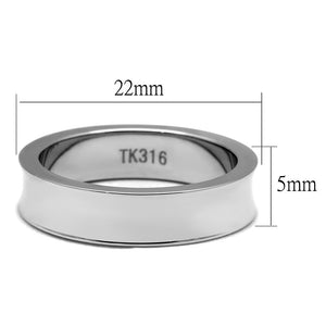 TK2561 - High polished (no plating) Stainless Steel Ring with No Stone