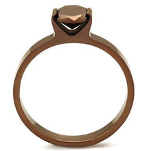 Load image into Gallery viewer, TK2593 - IP Coffee light Stainless Steel Ring with AAA Grade CZ  in Light Coffee