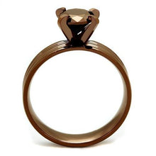 Load image into Gallery viewer, TK2597 - IP Coffee light Stainless Steel Ring with AAA Grade CZ  in Light Coffee