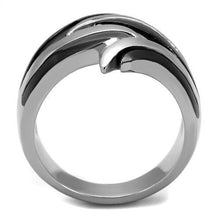 Load image into Gallery viewer, TK2605 - Two-Tone IP Black (Ion Plating) Stainless Steel Ring with No Stone