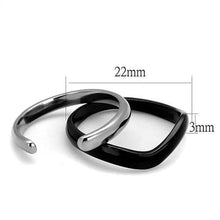 Load image into Gallery viewer, TK2618 - Two-Tone IP Black (Ion Plating) Stainless Steel Ring with No Stone