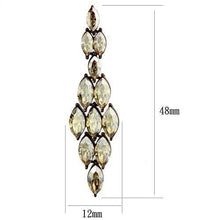 Load image into Gallery viewer, TK2632 - IP Coffee light Stainless Steel Earrings with Top Grade Crystal  in Champagne