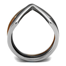 Load image into Gallery viewer, TK2649 - Three Tone (IP Light Coffee &amp; IP Light Black &amp; High Polished) Stainless Steel Ring with No Stone