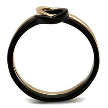 Load image into Gallery viewer, TK2650 - IP Rose Gold+ IP Black (Ion Plating) Stainless Steel Ring with No Stone